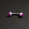 Piercing arcade rose et blanc