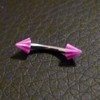Piercing arcade violet et blanc