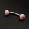 Piercing arcade orange et blanc
