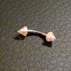 Piercing arcade orange et blanc