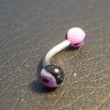 Piercing arcade noir rose Ying Yang