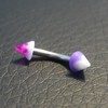 Piercing arcade violet, rose et blanc