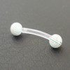 Piercing arcade bleu, orange et blanc