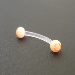 Piercing arcade orange et jaune