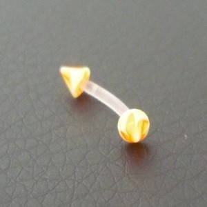 Piercing arcade orange et jaune