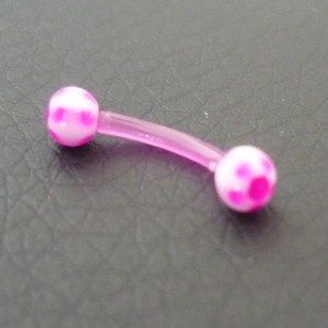 Piercing arcade rose et blanc