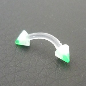 Piercing arcade vert et blanc