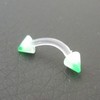 Piercing arcade vert et blanc