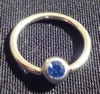Piercing circulaire Acier chirurgical Bleu foncé