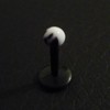 Piercing labret noir et blanc