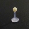 Piercing labret blanc et jaune