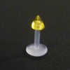 Piercing labret jaune