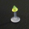 Piercing labret jaune