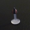 Piercing labret noir, orange et gris