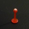Piercing labret orange et blanc