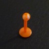 Piercing labret orange et blanc