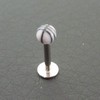 Piercing labret noir et blanc