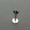 Piercing labret noir
