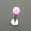 Piercing labret rose et blanc