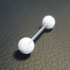 Piercing langue blanc