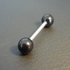 Piercing langue noir