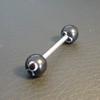 Piercing langue noir et blanc motif: 8