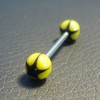 Piercing langue noir et jaune