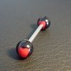 Piercing langue rouge et noir