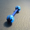 Piercing langue bleu et noir