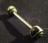 Piercing langue acier chirurgical Noir et blanc