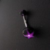 Piercing nombril noir et violet