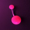 Piercing nombril Rose Fluo