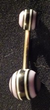 Piercing Nombril Acier chirurgical Violet et noir