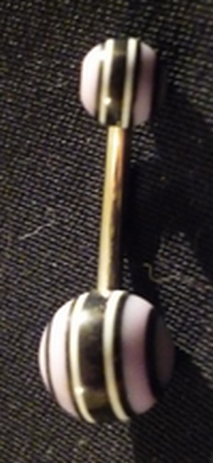 Piercing Nombril Acier chirurgical Violet et noir